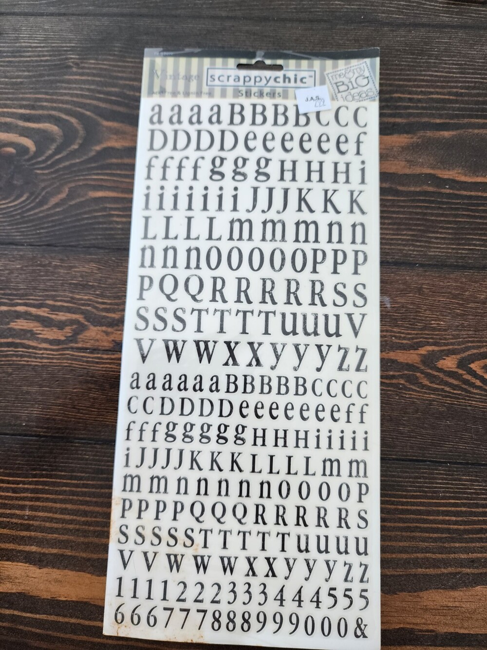 Scrappy Chic Ephemera VINTAGE MAMBI Scrapbooking Letters NEW 2003 Retired #21
